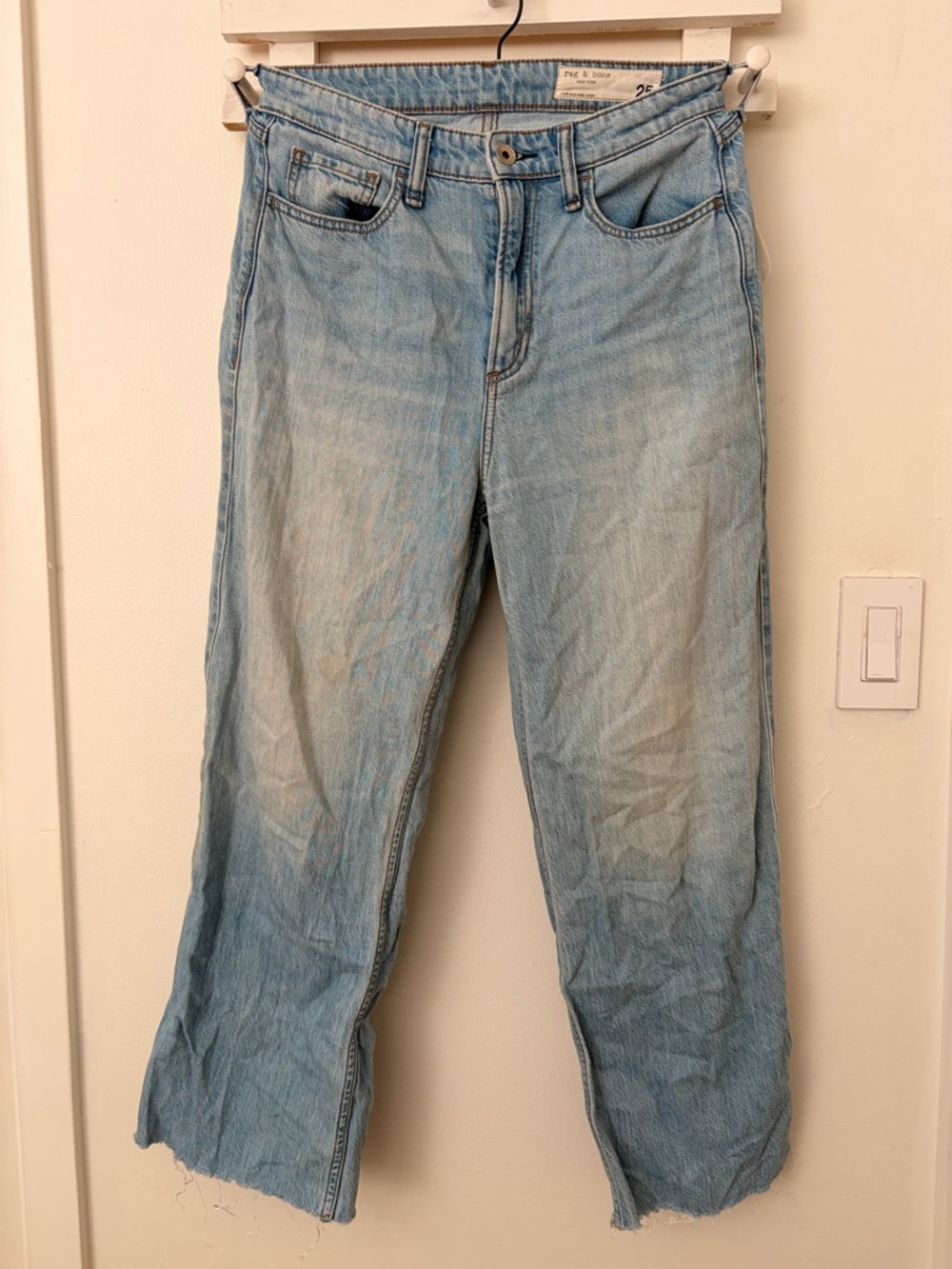 rag & bone Light Blue flare cropped Jeans